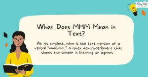 What MHM Mean in Text